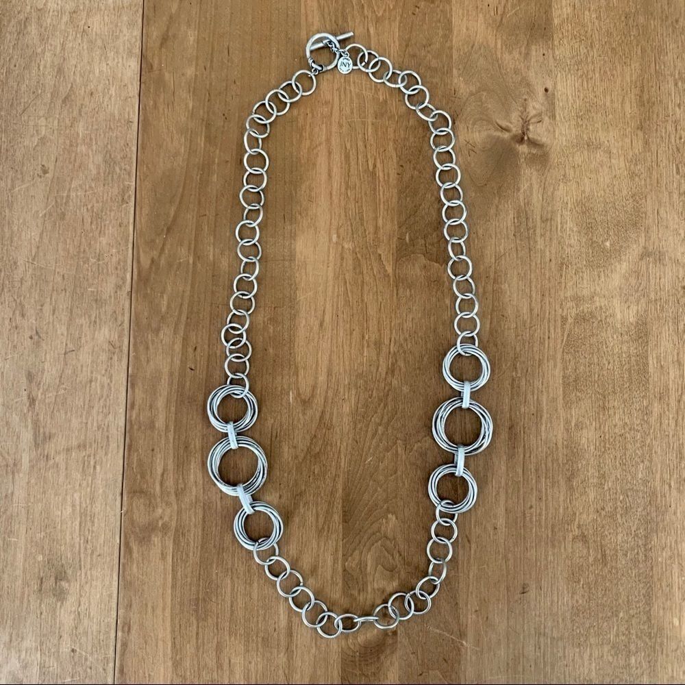 Jones New York brushed metal necklace